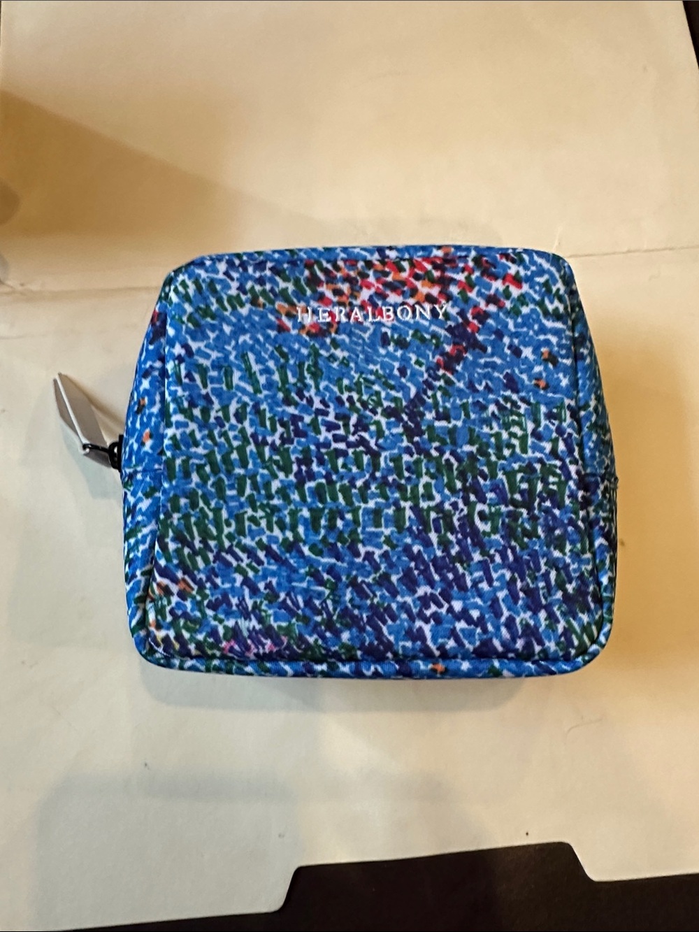 Heralbony Blue Patterned Cosmetic Pouch Japan Air amenities kit